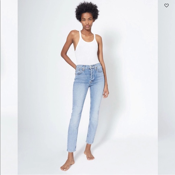 Re/Done Denim - Re/done Comfort Stretch High Rise Ankle Crop